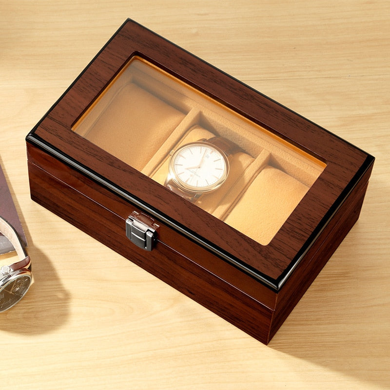 Watch Box With Drawer CUSTOMISABLE Wooden Watch Box 3/6/10 Slots