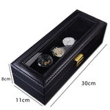 UHRENBOX -BLACK -CARBON- ELEGANCE- 6 -UHREN -Watchbox Store