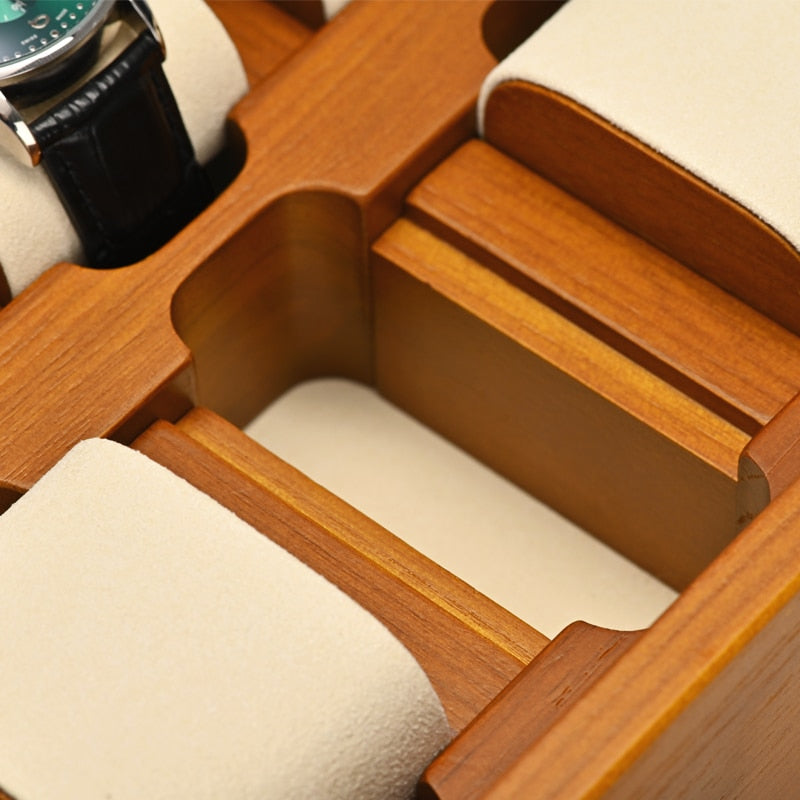 MEN AND WOMEN LUXURIUS WATCH BOX SOLID WOOD - 10 WATCHES