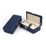 WATCH -BOX- DARK- BLUE - BLACK - 4 -WATCHES - Watchbox- Store