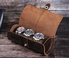 VINTAGE -LEATHER -WATCH- CASE - 1-2 -OR -3 -COMPARTMENTS - Watchbox- Store