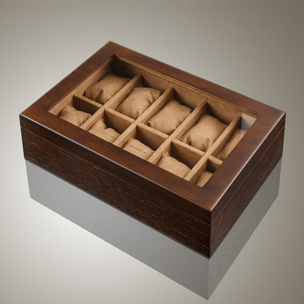 WOODEN -WATCH- BOX- FOR- 10- WATCHES- WITH- LOCK - Watchbox -Store