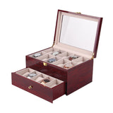 WATCH BOX BORDEAUX WOOD 20 WATCHES