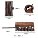 WATCH -CASE- BROWN- LEATHER - 6- WATCHES - Watchbox -Store