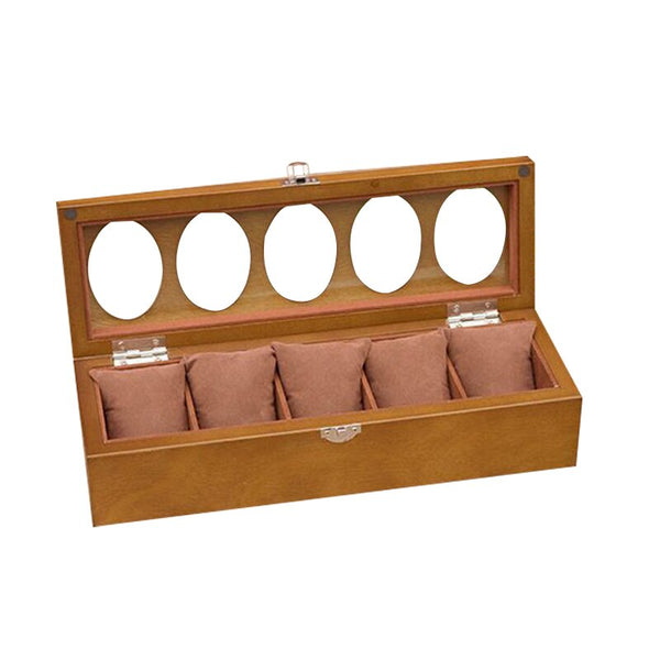 WOODEN -WATCH -BOX -FOR -5 -WATCHES - Watchbox- Store