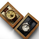 WATCH- STAND -WOOD & MICROFIBER - 1- WATCH - Watchbox- Store