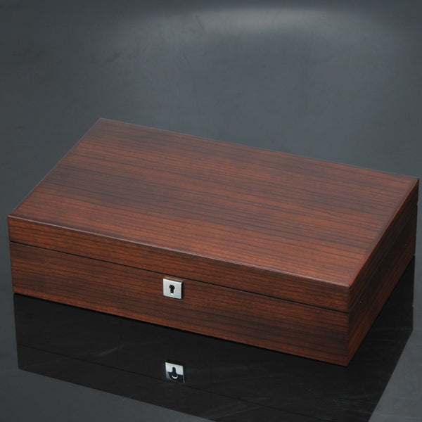WATCH -BOXES -REAL -WOOD - 12 -WATCHES - DARK - Watchbox- Store
