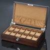 WATCH -BOX- REAL- WOOD - 12 -WATCHES - BRIGHT - Watchbox- Store