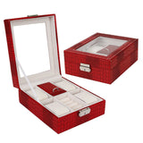 BOX- FOR -WATCHES & JEWELRY -CROCODILE - 2- WATCHES - Watchbox -Store