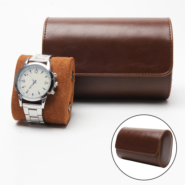 TRAVEL -CASE -FOR -WATCH -BROWN -OR -BLACK -2 -WATCHES - Watchbox- Store