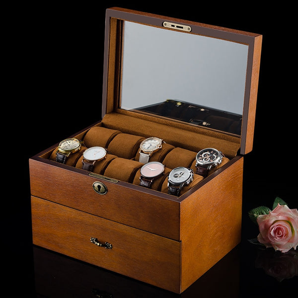 ASH- WOOD -WATCH -BOX -WITH -POCKET -20- WATCHES - Watchbox -Store