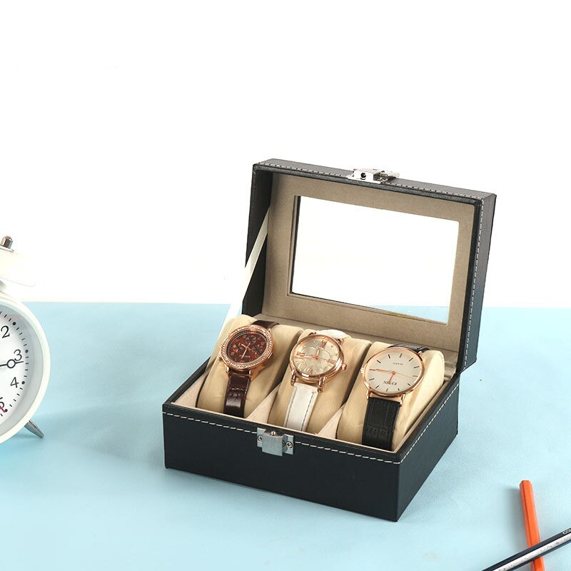 WOODEN- WATCH -BOX - 3 -SLOTS - WATCH -BOX- 3 -WATCHES - Watchbox ...
