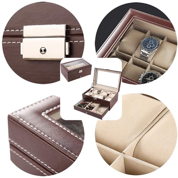 WATCH- BOX & JEWELRY -BOX- MODERN - 12- WATCHES - Watchbox Store