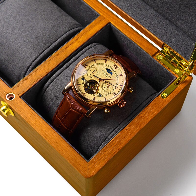 MENS- WATCH -BOX -SOLID -WOOD - 2 -WATCHES - Watchbox -Store – Watchbox ...