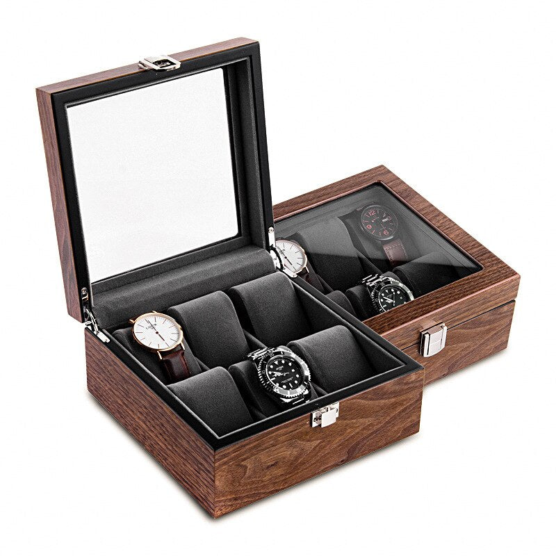 MENS -WOODEN- WATCH- BOX - 6- WATCHES - Watchbox -Store – Watchbox Store
