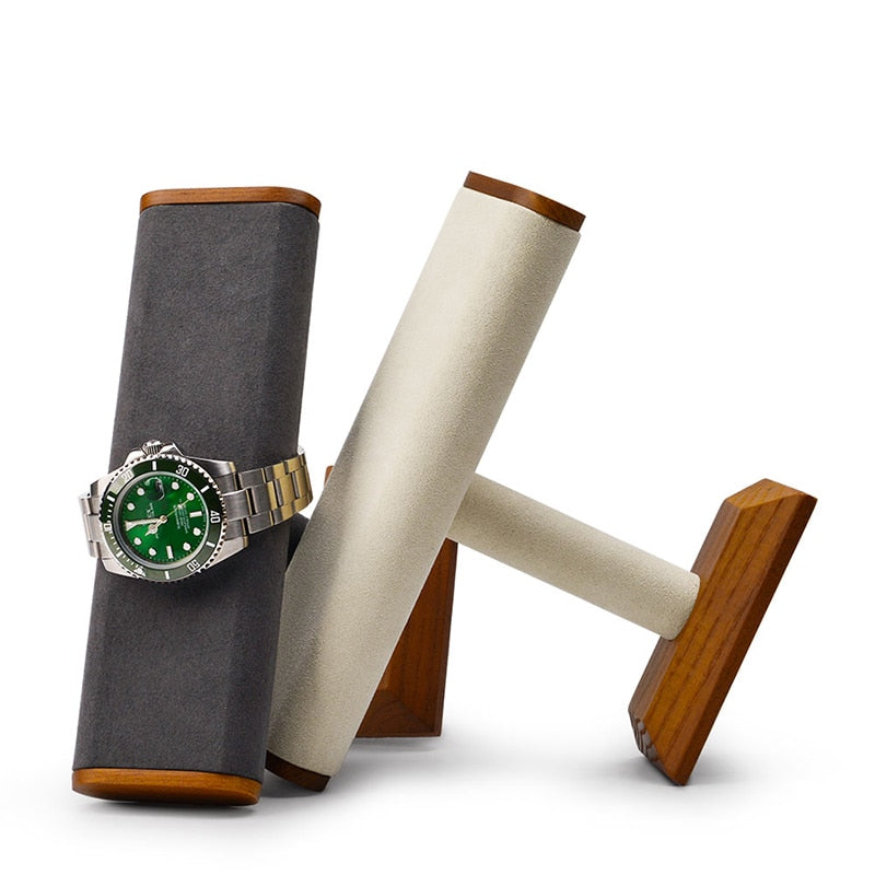 WATCH- STAND- WOOD & MICROFIBER - Watchbox -Store – Watchbox Store