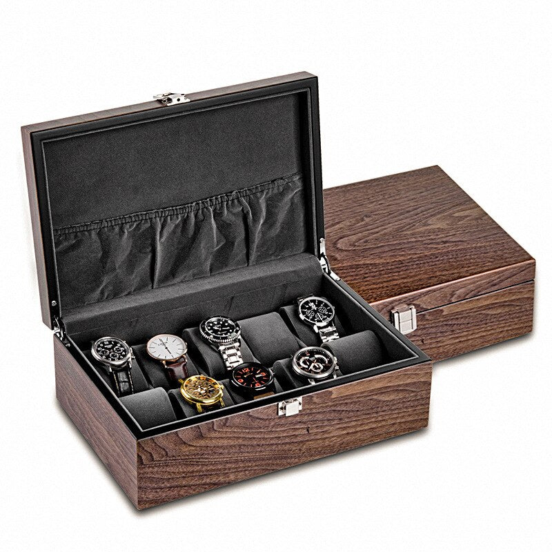 MENS -WOODEN -WATCH -BOX - 10- WATCHES - Watchbox -Store – Watchbox Store